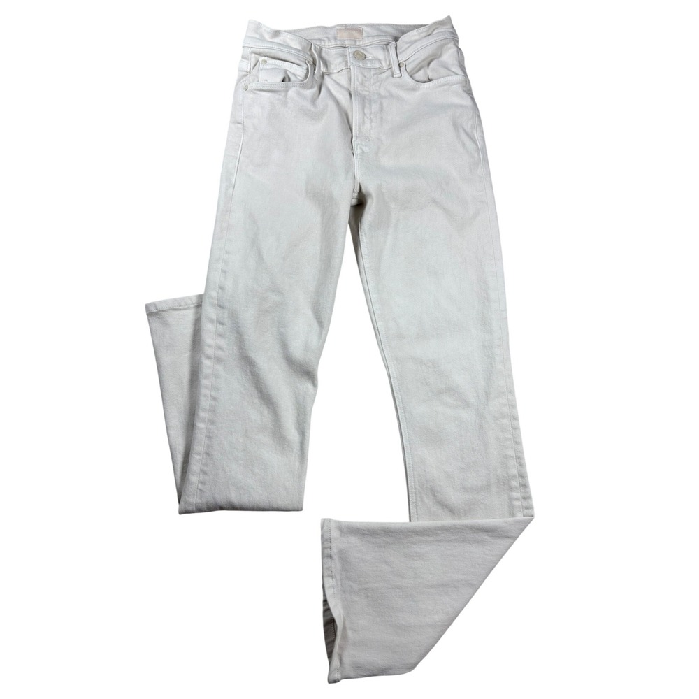 Mother The Runaway Flare Jeans Cream Off White High Rise Size 27 1003-674